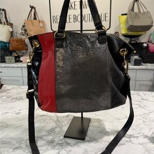 Hammitt red and Black Satchel